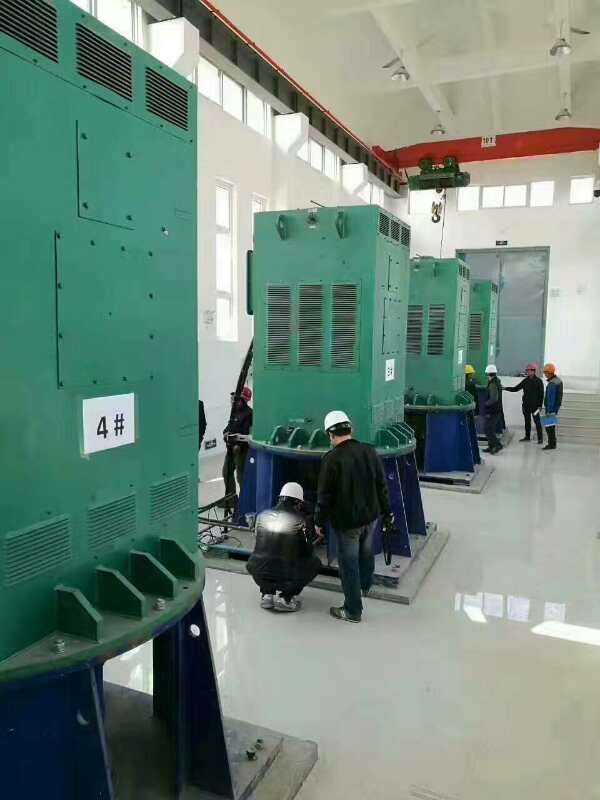 YKK7109-4某污水处理厂使用我厂的立式高压电机安装现场